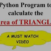 Python Program To Calculate The Area Of Triangle