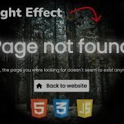 Страница 404 с эффектом фонарика How To Design A Flashlight Effect 404 Page In HTML CSS JS
