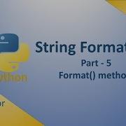 Python 14 String Formatting 5 Format Method
