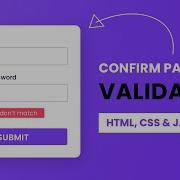Confirm Password Validation Using Javascript With Source Code