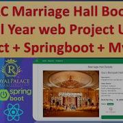 C DAC Marriage Hall Booking Project Banquet Booking React Springboot MySQL Codewitharrays
