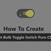 How To Create Light Bulb Toggle Button Pure CSS HTML