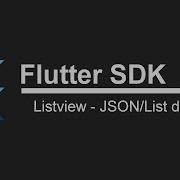 Flutter SDK Tutorial Listview With JSON Or List Data App Development