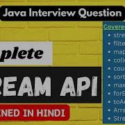 Stream API In Java Complete Course Explained In Hindi Interview Question Explained On Stream