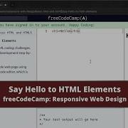 Say Hello To HTML Elements Basic HTML And HTML5 FreeCodeCamp Tutorial