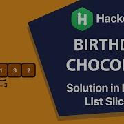 Birthday Chocolate HackerRank Solution In Python