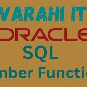 VARAHI IT Oracle SQL Number Functions