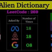 Google AirBnb Meta Apple Amazon Best Graph Technical Interview Problem Alien Dictionary 269