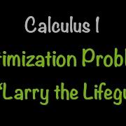 Calculus 1 Optimization Example With Larry The Lifeguard Math With Professor V