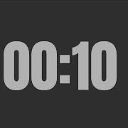 10 Seconds Countdown Timer In Dark Grey Background