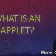 WHAT IS AN APPLET