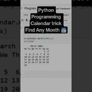 Python Programming Calendar Trick Explained In Sec Python Ai