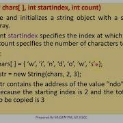 JAVA MODULE 4 TOPIC 2 STRING CONSTRUCTORS