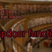 What Does Trapdoor Function Mean