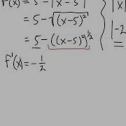Derivative Of Absolute Value Functions