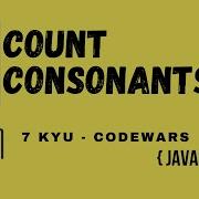 Count Consonants 7 Kyu Kata Codewars