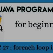 Lecture 27 Foreach Loop In Java