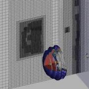 3D AMR Shock Bubble Interaction Simulation