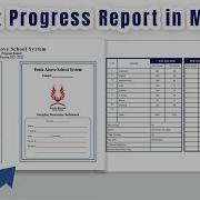 How To Create Student Progress Report In Ms Word Student Result Report Card In Microsoft Word