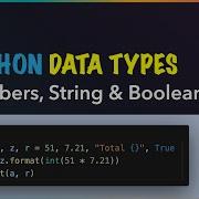 Python 103 Datatypes Numbers String Boolean