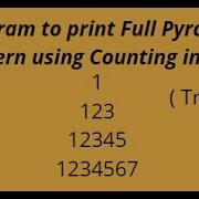 Program To Print Full Pyramid Of Numbers