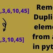 How To Remove Duplicate Elements In List Using Python