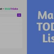 TODO List Javascript Tutorial WebTricks