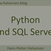 Python And SQL Server