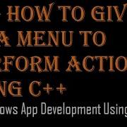 How To Give ID To A Menu To Perform A Action Windows App Development Using C Prog Fans