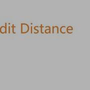 Levenshtein Distance
