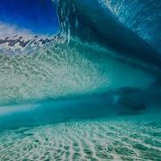 WHAT IT LOOKS LIKE BENEATH A CRASHING WAVE
