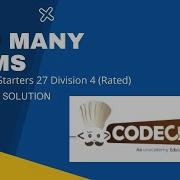 Too Many Items Problem Code POLYBAGS Code Chef Solution Python3