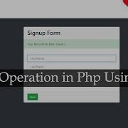 Crud Operation In Php Using OOP Part 03