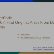每日一题 LeetCode 2007 Find Original Array From Doubled Array