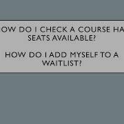 Checking Seat Availability And Adding Yourself To A Waitlist