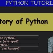 2 History Of Python Python Tutorial