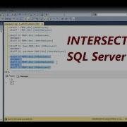 SQL Server Intersect Operator