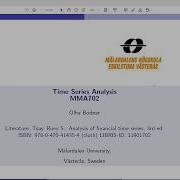Time Series Analysis Lecture 6 Linear Models II And Introduction To Non Linear Models