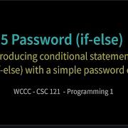 5 Password If Else