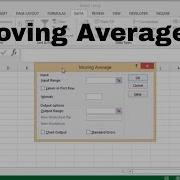 How To Create A Moving Average In Excel