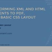 Webinar Transforming XML And HTML Documents To PDF Part 1 Basic CSS Layout