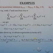 Solution Of Recurrence Relation Using Generating Function