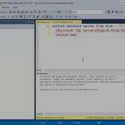 How To Restore Master Database
