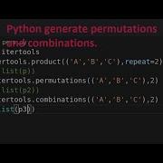 Python Generate Permutations And Combinations