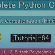 List Concatenation In Python Hindi Tutorial 64