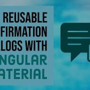 Создание многоразовых диалоговых окон подтверждения с помощью Angular Material
