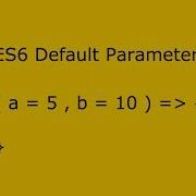 Javascript ES6 Default Parameters