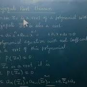 Theory Of Equations Complex Conjugate Root Theorem