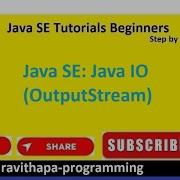 Java SE Java IO OutputStream