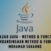 Belajar Java Method Function Membandingkan Method Fungsi